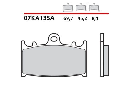 BREMBO Brzdové destičky KH158 SINTER SA přední (ECE R90)