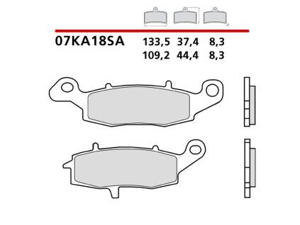 BREMBO Brzdové destičky KH231 SINTER SA přední (ECE R90)