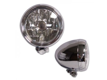 73373 predni hlavni svetlo reflektor na motorku 133 mm 5 1 4 stribrne