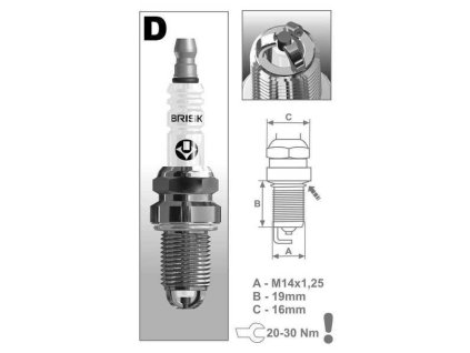 82502 zapalovaci svicka brisk dr14tc rada extra