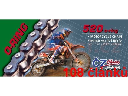 83357 cz retez 520orm barva cerna 108 clanku vcetne rozpojovaci spojky clip