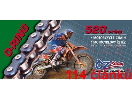 83366 cz retez 520orm barva cerna 114 clanku vcetne rozpojovaci spojky clip