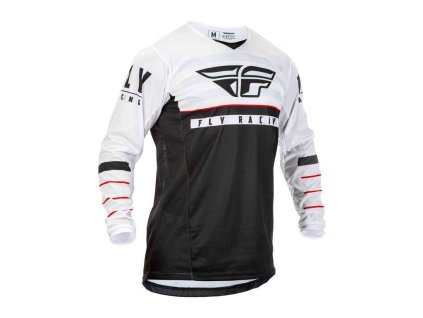 96803 fly racing kinetic k120 2020 dres na motokros barva cerna bila cervena velikost m