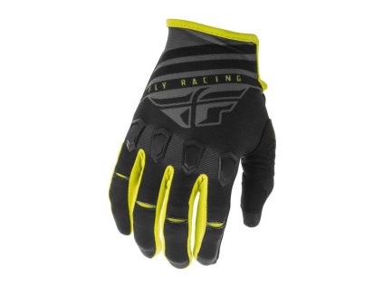 96866 fly racing kinetic k220 2020 rukavice na motokros barva cerna seda hi vis velikost