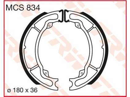 97385 trw mcs834 brzdove pakny celisti na motorku