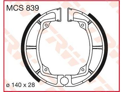 97397 trw mcs839 brzdove pakny celisti na motorku