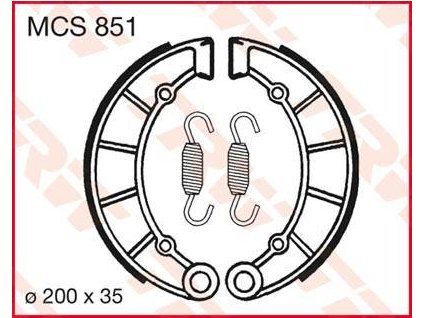 97412 trw mcs851 brzdove pakny celisti na motorku