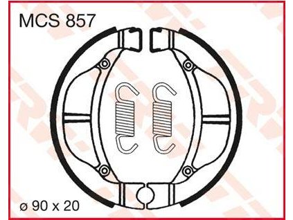 97427 trw mcs857 brzdove pakny celisti na motorku