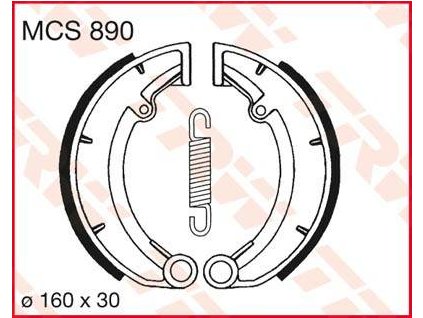 97433 trw mcs890 brzdove pakny celisti na motorku