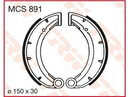 97436 trw mcs891 brzdove pakny celisti na motorku