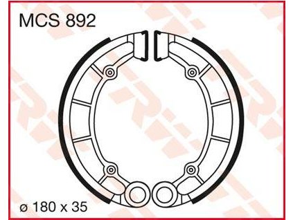 97439 trw mcs892 brzdove pakny celisti na motorku