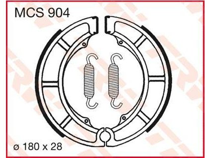 97448 trw mcs904 brzdove pakny celisti na motorku