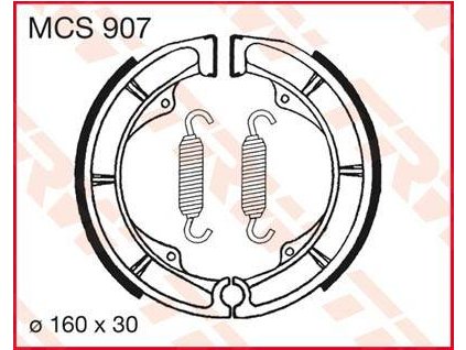 97454 trw mcs907 brzdove pakny celisti na motorku