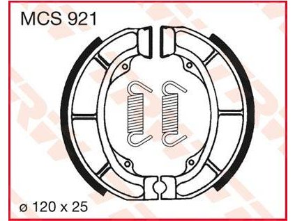 97463 trw mcs921 brzdove pakny celisti na motorku