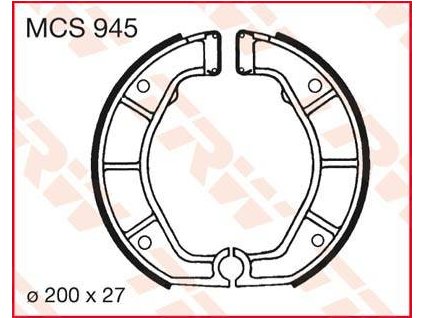97478 trw mcs945 brzdove pakny celisti na motorku