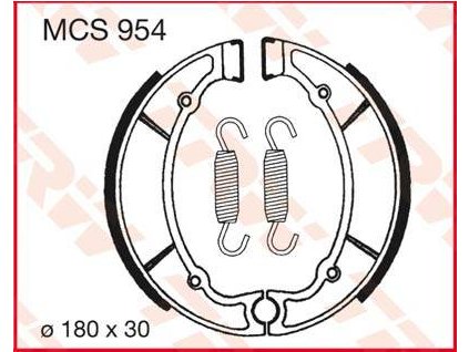 97493 trw mcs954 brzdove pakny celisti na motorku