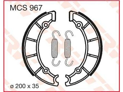 97523 trw mcs967 brzdove pakny celisti na motorku