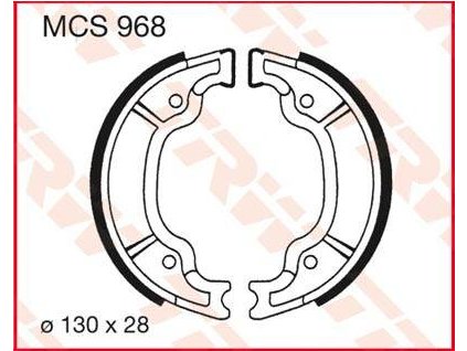 97526 trw mcs968 brzdove pakny celisti na motorku