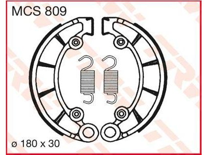 97598 trw mcs809 brzdove pakny celisti na motorku