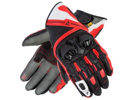 97718 1 kozene rukavice rebelhorn st short cerne sede fluo cervene rukavice s