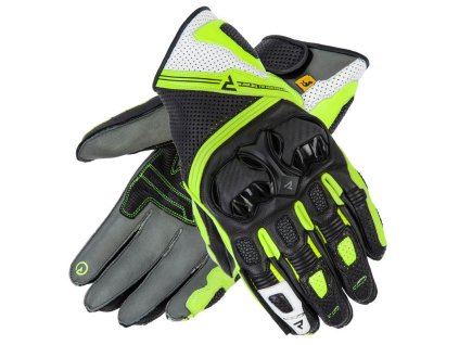 97730 kozene rukavice rebelhorn st short cerne sede fluo zlute rukavice 4xl