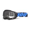 100% MX /enduro brýle ACCURI 2 černé / modré/ bílé , čiré plexi
