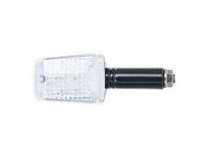 blinkr LED hranatý dlouhý, OXFORD EL336 (čiré sklíčko, černý plášť, pár)