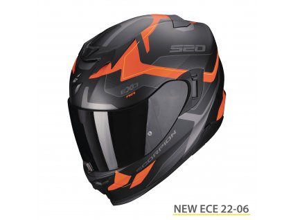 Scorpion Exo 520 Air ELAN Matt Matt black-Orange