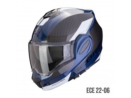 Scorpion Exo-Tech Evo TEAM preklápacia prilba Blue-Black-White