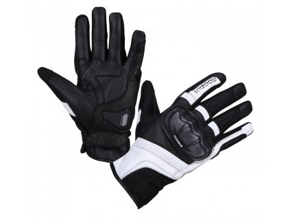 Modeka Miako Lady kožené rukavice bielo-čierne