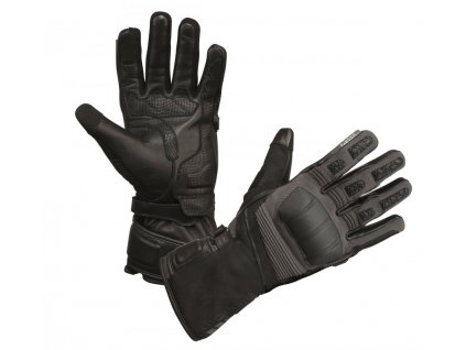 Modeka Black Ridege vodeodolné rukavice čierne šedé