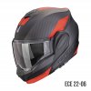 Scorpion Exo-Tech Evo TEAM preklápacia prilba Matt Black-Silver-Red