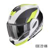 Scorpion Exo-Tech Evo TEAM preklápacia prilba White-Neon Yellow