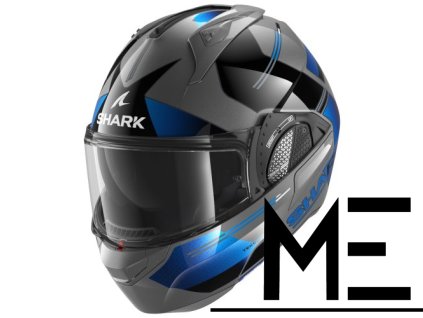 11303 11303 11303 11303 shark vyklapeci prilba evo gt tekline barva cerna seda tmave modra velikost xl