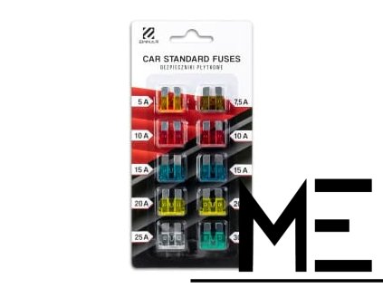 325392 325392 325392 sada pojistek standard 10 ks 1x5a 1x7 5a 2x10a 2x15a 2x20a 1x25a 1x30a
