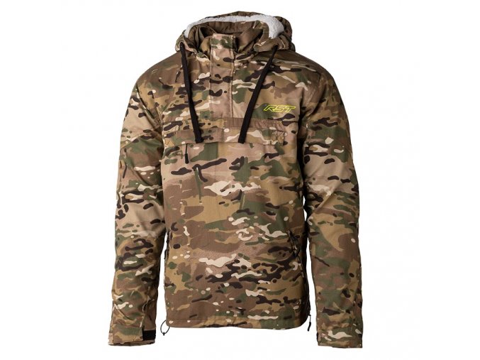 3004 RST X KEVLAR loadout quarter zip ce mens textile hood khaki camo 001