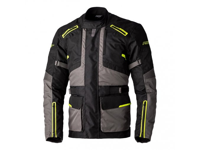 2979 endurance ce mens textile jacket black grey flo yellow 001