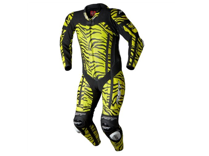103238 Pro Series Evo Airbag CE Mens Leather Suit Tiger Flo 01