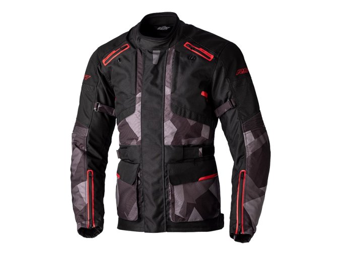 2979 endurance ce mens textile jacket black camo red 001