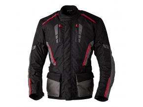 2985 Axio plus airbag CE mens textile jacket black grey red 001