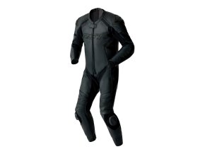 103604 S1 D3O Mens Leather Suit Black Grey Flo Green 001 Black Black Black