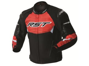 103640 Tractech Evo 5 D3O Mens Textile Jacket Black Flo Red 001