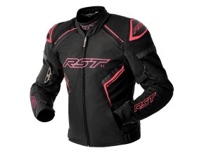 103615 S1 D3O Mens Textile Jacket Black Fluo Pink