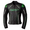 2977 S1 ce mens leather jacket black grey neon green 001