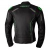 2977 S1 ce mens leather jacket black grey neon green 002