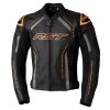 2977 S1 ce mens leather jacket black grey neon orange 001