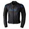 2977 S1 ce mens leather jacket black grey neon blue 001