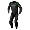 2987 s1 ce mens leather suit black grey neon green 001