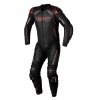 2987 s1 ce mens leather suit black grey red 001