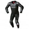 3232 V42i Kangaroo Airbag Mens Leather Suit Black Black Front 001